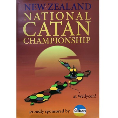 Wellycon NZ National Catan Championship Poster 2021 Wellycon NZ National Catan Championship Poster 2021